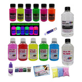 Kit Slime Completo Neon - Colas Neon Novidade Promoção