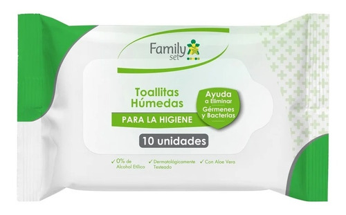 Family Set Toallita Húmeda Higienizante 10un