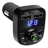 Adaptador Bluetooth Carro Carregador Usb Transmissão Via Fm