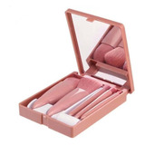 Set De 5 Brochas De Maquillaje Con Estuche Y Espejo - Alta C