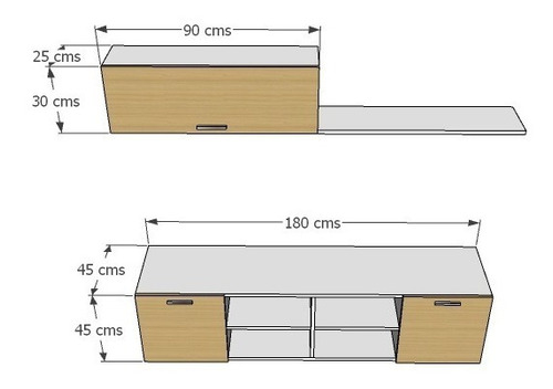 Rack Para Tv -  Modular - Alacena - Organizador - Smart Tv