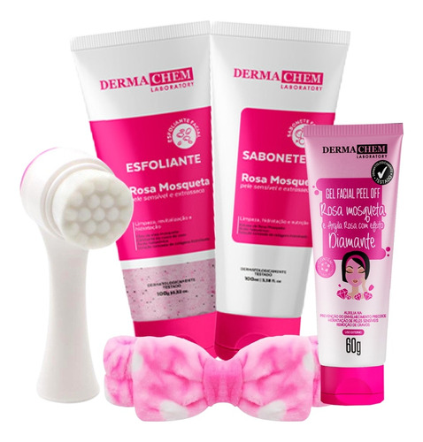 Kit Skin Care Limpeza Rosa Mosqueta C/ Escova