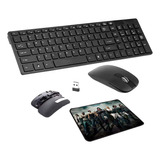 Kit Teclado E Mouse Wireless Usb Quick Answer + Mouse Pad