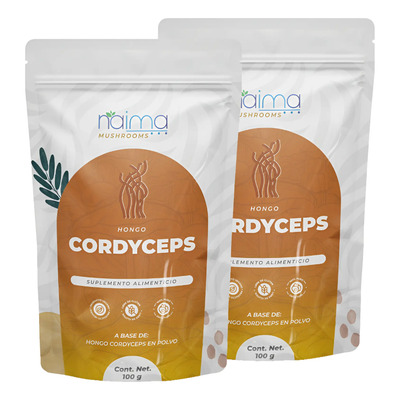 Hongo Cordyceps En Polvo 100 G Adaptógenos Pack 2 Bolsas