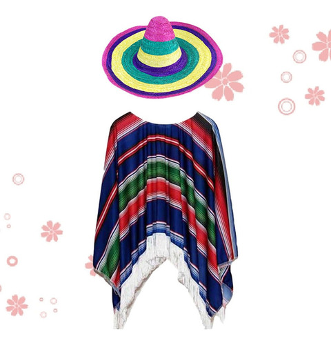 Aaa 1 Conjunto Traje Sombrero Mexicano Ropa Mexicana Estilo