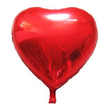 Kit 10 Balão Metalizado Coração Vermelho 22cm - 9 Polegadas 