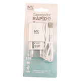 Carregador Rápido V8 Usb 3.6a Branco