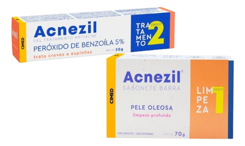 Kit Sabonete Limpeza + Acnezil Gel P/ Cravos E Espinhas 20g