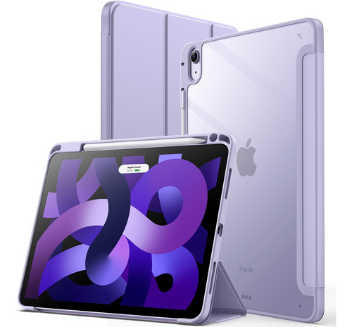 Jetech Funda P/ iPad Air 5 4 Gen De 10,9 Pulgadas S Pen Lila