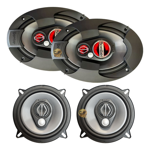 Combo 4 Parlantes Bomber 2 6x9 Bbmax 70 + 2 Bbr 5 240w Cjf