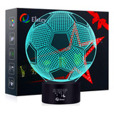 Fútbol 3d Led Luz De Noche Mesa Táctil Escritorio Lá...