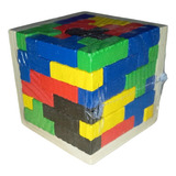 Cubo  De Madera 3d Rompecabezas Cubo De Lógica Tetris