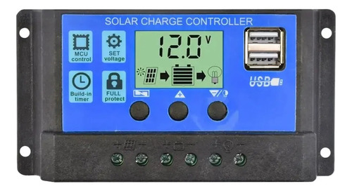 Regulador Panel Solar Controlador De Carga 10a 12v 24v