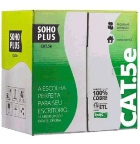 Cabo Rede Lan Utp Furukawa Cat5e Sohoplus Caixa 305mts Azul