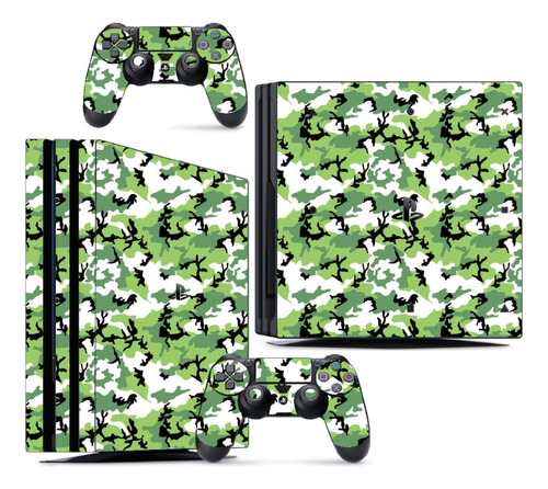 Skin Ps4 Pro Compatível Playstation Camo Green