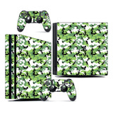 Skin Ps4 Pro Compatível Playstation Camo Green