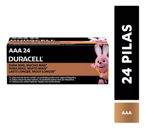 Pila Alcalina Duracell Aaa X24