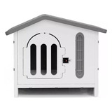 Casa Mascotas Con Puerta Perros Gatos Impermeable Resistente