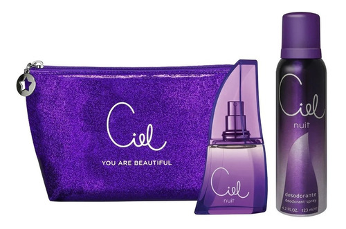 Perfume Mujer Ciel Nuit  50ml + Desodorante 123ml + Bolso