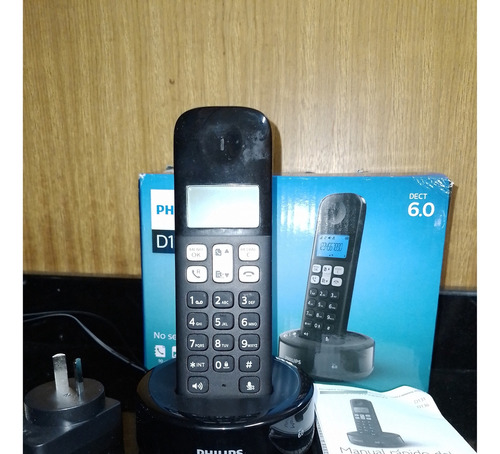 Teléfono Philips  D1311b/77 Inalámbrico - Color Negro