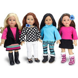 American Doll Winter Set De Sophia.s | Muñeca Negra, Azul Y