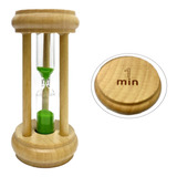 Reloj De Arena 1 Minuto Base Madera Cocina Hogar Decoracion