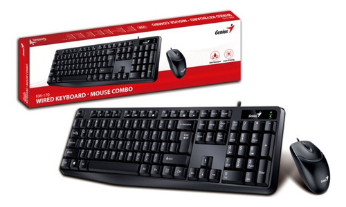 Combo Teclado Y Mouse  Ergonómico Genius Km-170 Conexión Usb