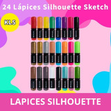 24 Lápices Silhouette Sketch