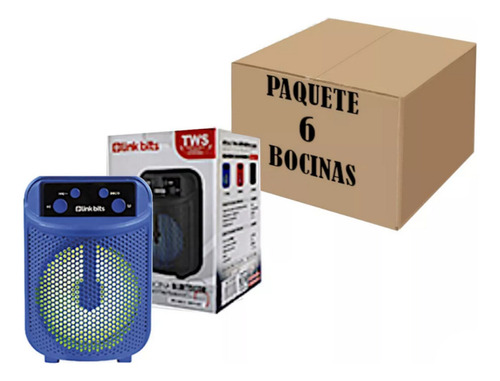 Bocina Altavoz Bluetooth 3 PuLG Recargable Usb Pack 6 Piezas