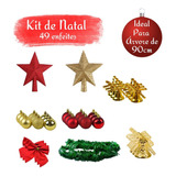 Kit Enfeites Árvore De Natal Natalino Decorada Luxo Completo