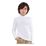 Camiseta Blanca Niño Térmica Con Puño Talles 4 Al 14