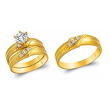 Anillos Matrimonio Oro Amarillo - Trio Tousiattar