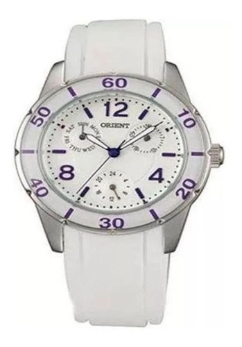 Reloj Orient Dama Deportivo Blanco Multifunción Fut0j005w