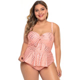 Tankini Plus Size Traje De Baño Dama Tallas Extras Grandes