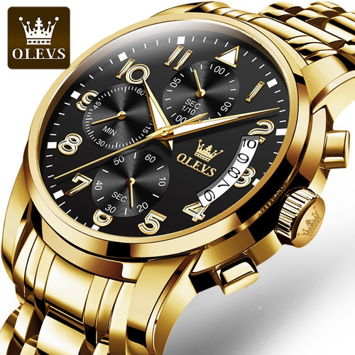 Reloj De Pulsera De Cuarzo Militar De Lujo Para Hombre Olevs