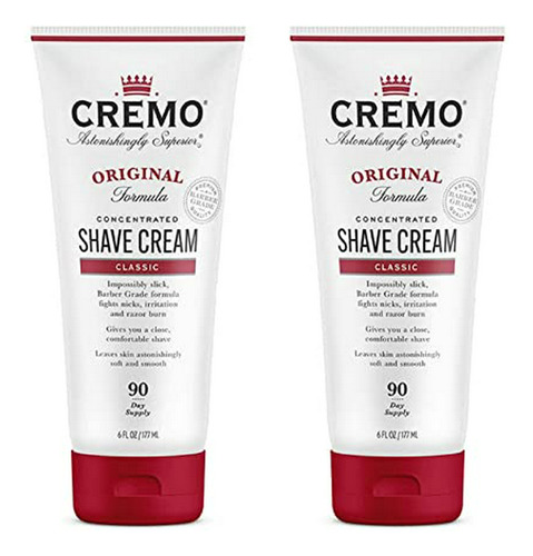 Crema De Afeitado Cremo Barber Grade Original, 6 Oz (2 Pack)