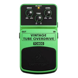 Pedal To800 Behringer Vintage Tube Overdrive Distorção Boost Cor Verde