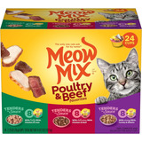 Meow Mix Poultry  Beef Variety Pack Cat Food - 24 Cups