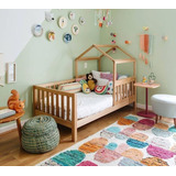 Cama Montessori Infantil Individual De Madera Sólida Camita