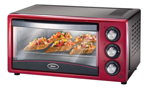 Horno Tostador Oster 15 Litros 4 Funciones Rojo