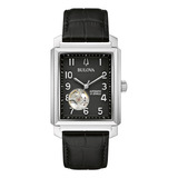 Bulova Classic Sutton Automatic - 96a269 Negro Relojes De Mu