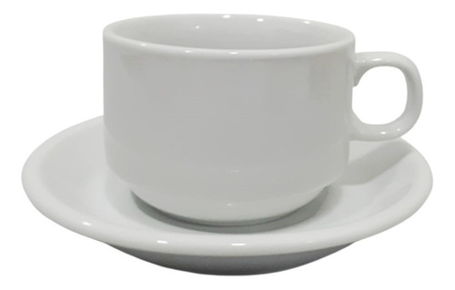 Set X6 Taza Con Plato De Ceramica 150 Ml