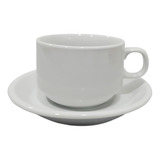 Set X6 Taza Con Plato De Ceramica 150 Ml