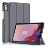 Capa De Tablet De Couro Cinza Para Lenovo Tab M9 Tb-310fu