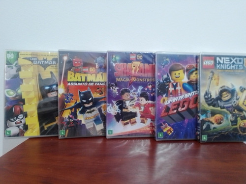 Dvd Lego Batman Shazam Aventuras Knights Lote 5 Dvds Novo 