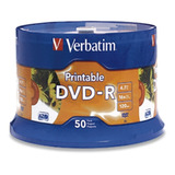 Dvd-r Verbatim 95137 4.7gb 16x 120 Min Blanco Imprimible 50 