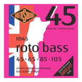 Encordado Para Bajo Electrico Rotosound England Rb45 - 4 Cuerdas - Calibres 045 105 - Acero Niquelado - Escala Larga