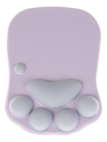 Mouse Pad Con Reposamunecas - Violeta Con Patas De Gato