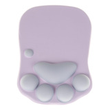 Mouse Pad Con Reposamunecas - Violeta Con Patas De Gato