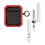 Funda Uso Rudo Para AirPods 2 + Pluma Limpiadora + Gancho